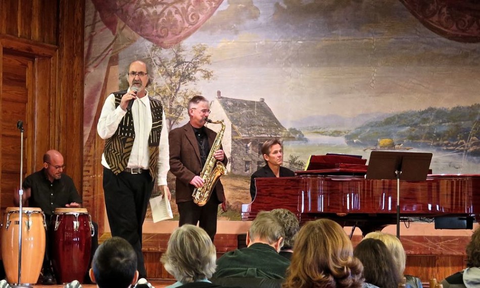 Poet Phil Terman, Mark DeWalt, Dave Kana, and Catro