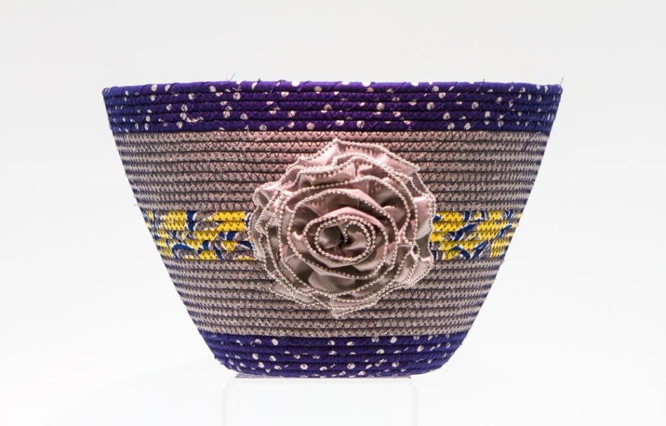 beaded flower basket