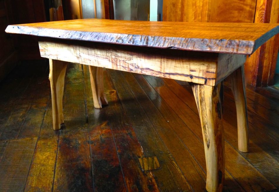 Curly maple low table